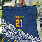 New Zealand Rugby Pacific Custom Quilt Kahupeka Maori Kowhaiwhai Pattern