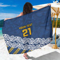 New Zealand Rugby Pacific Custom Sarong Kahupeka Maori Kowhaiwhai Pattern