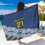New Zealand Rugby Pacific Custom Sarong Kahupeka Maori Kowhaiwhai Pattern