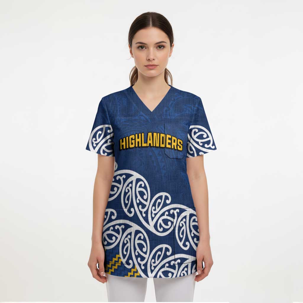 New Zealand Rugby Pacific Custom Scrub Top Kahupeka Maori Kowhaiwhai Pattern - Aussie Hoodie