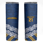 New Zealand Rugby Pacific Custom Skinny Tumbler Kahupeka Maori Kowhaiwhai Pattern