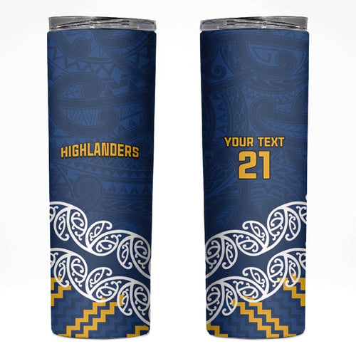 New Zealand Rugby Pacific Custom Skinny Tumbler Kahupeka Maori Kowhaiwhai Pattern