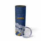 New Zealand Rugby Pacific Custom Skinny Tumbler Kahupeka Maori Kowhaiwhai Pattern