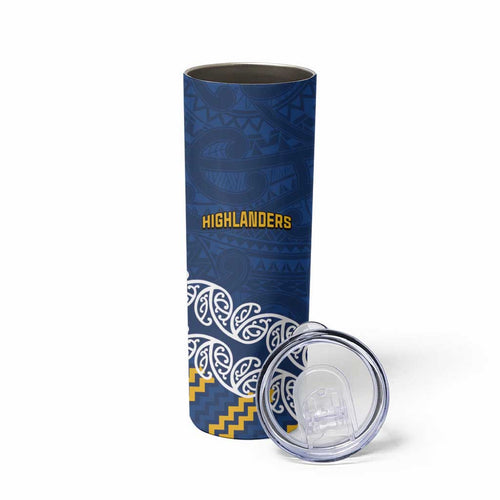 New Zealand Rugby Pacific Custom Skinny Tumbler Kahupeka Maori Kowhaiwhai Pattern
