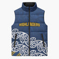 New Zealand Rugby Pacific Custom Sleeveless Puffer Jacket Kahupeka Maori Kowhaiwhai Pattern - Aussie Hoodie