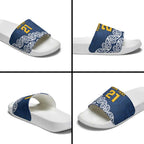 New Zealand Rugby Pacific Custom Slide Sandals Kahupeka Maori Kowhaiwhai Pattern - Aussie Hoodie