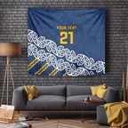 New Zealand Rugby Pacific Custom Tapestry Kahupeka Maori Kowhaiwhai Pattern