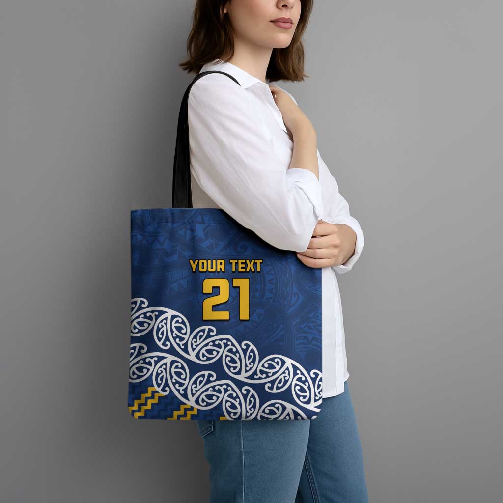 New Zealand Rugby Pacific Custom Tote Bag Kahupeka Maori Kowhaiwhai Pattern - Aussie Hoodie
