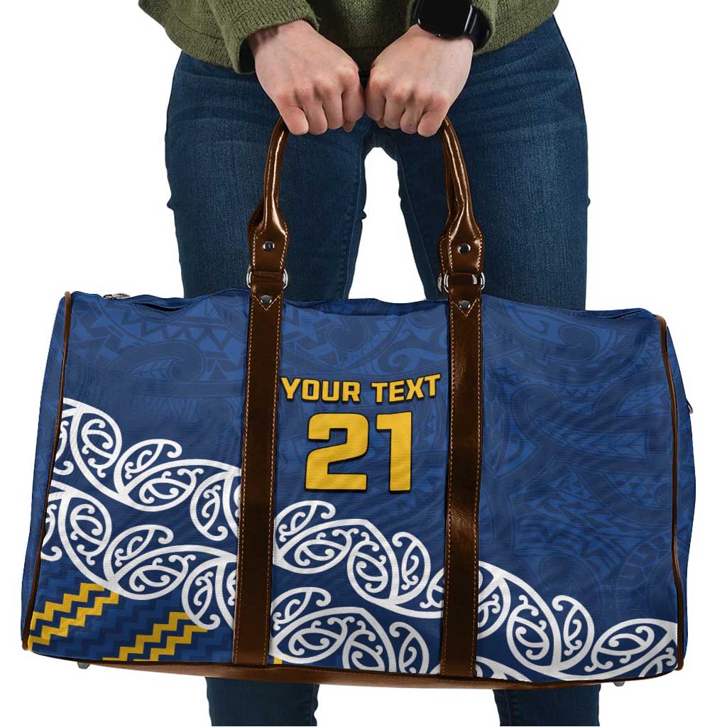 New Zealand Rugby Pacific Custom Travel Bag Kahupeka Maori Kowhaiwhai Pattern - Aussie Hoodie