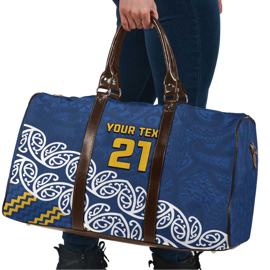New Zealand Rugby Pacific Custom Travel Bag Kahupeka Maori Kowhaiwhai Pattern - Aussie Hoodie