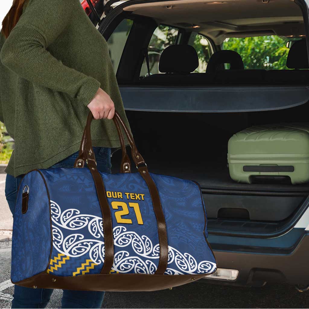 New Zealand Rugby Pacific Custom Travel Bag Kahupeka Maori Kowhaiwhai Pattern - Aussie Hoodie