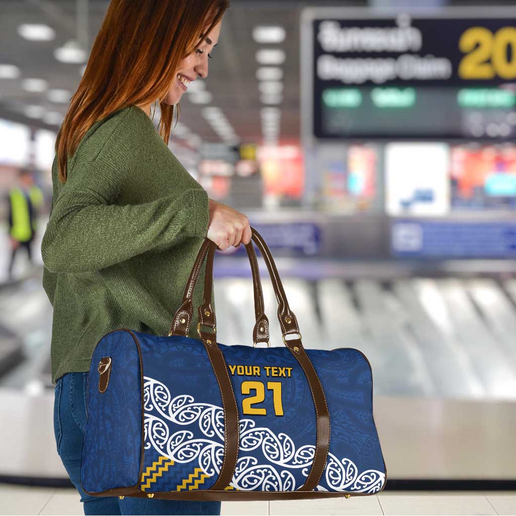 New Zealand Rugby Pacific Custom Travel Bag Kahupeka Maori Kowhaiwhai Pattern - Aussie Hoodie