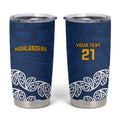 New Zealand Rugby Pacific Custom Tumbler Cup Kahupeka Maori Kowhaiwhai Pattern
