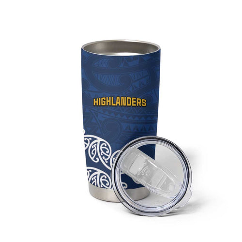 New Zealand Rugby Pacific Custom Tumbler Cup Kahupeka Maori Kowhaiwhai Pattern