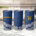 New Zealand Rugby Pacific Custom Tumbler Cup Kahupeka Maori Kowhaiwhai Pattern
