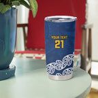 New Zealand Rugby Pacific Custom Tumbler Cup Kahupeka Maori Kowhaiwhai Pattern