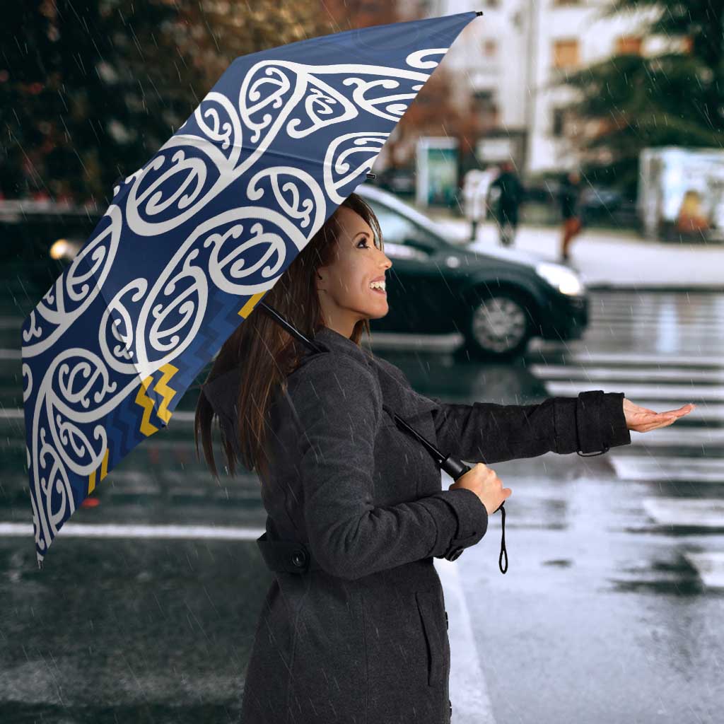 New Zealand Rugby Pacific Custom Umbrella Kahupeka Maori Kowhaiwhai Pattern - Aussie Hoodie