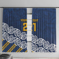 New Zealand Rugby Pacific Custom Window Curtain Kahupeka Maori Kowhaiwhai Pattern