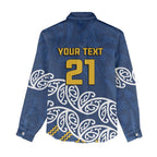 New Zealand Rugby Pacific Custom Women Casual Shirt Kahupeka Maori Kowhaiwhai Pattern