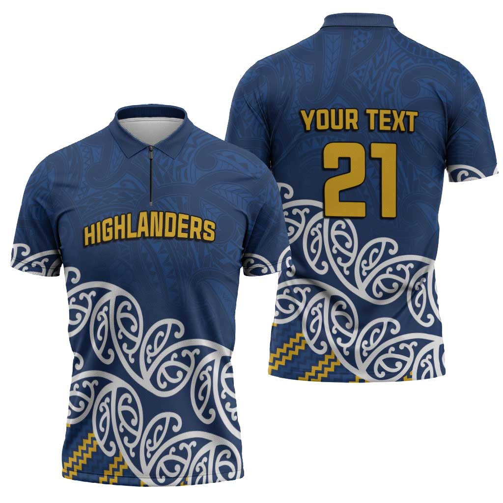 New Zealand Rugby Pacific Custom Zipper Polo Shirt Kahupeka Maori Kowhaiwhai Pattern - Aussie Hoodie