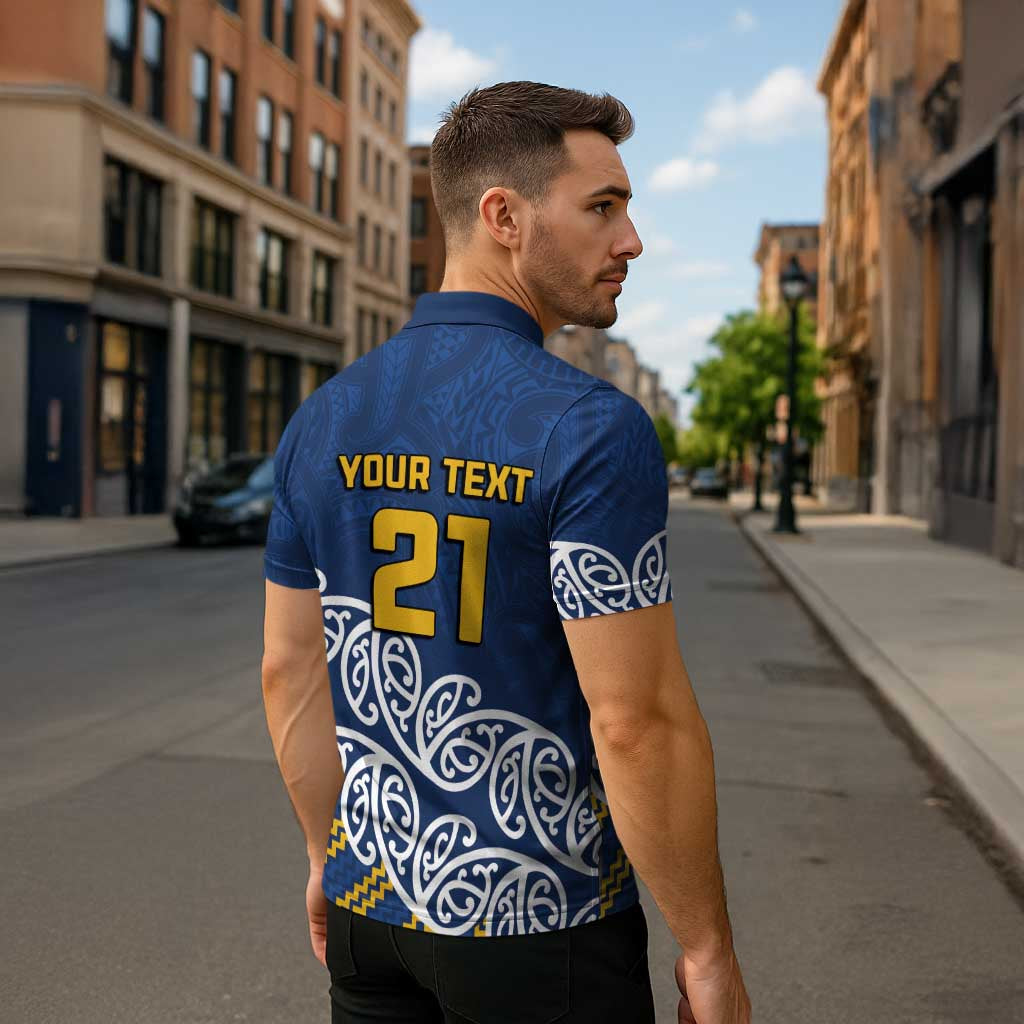 New Zealand Rugby Pacific Custom Zipper Polo Shirt Kahupeka Maori Kowhaiwhai Pattern - Aussie Hoodie