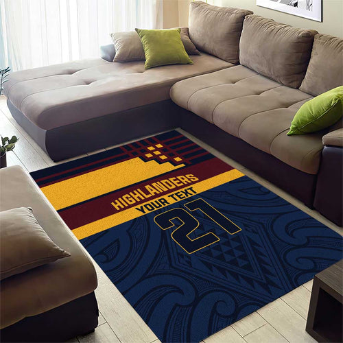 New Zealand Rugby Pacific Custom Area Rug Kahupeka Retro 2025 Taniko Motif