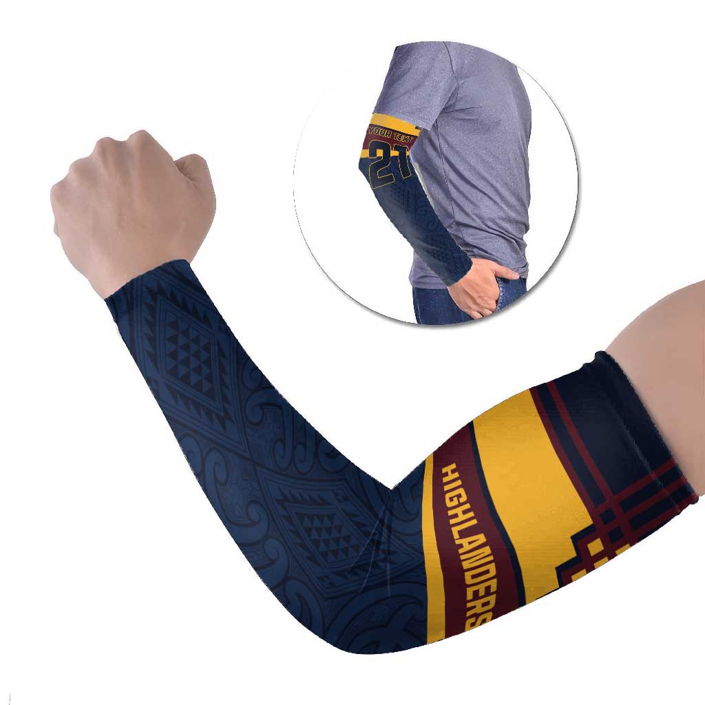 New Zealand Rugby Pacific Custom Arm Sleeves Kahupeka Retro 2025 Taniko Motif - Aussie Hoodie