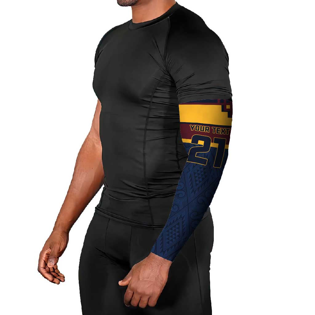 New Zealand Rugby Pacific Custom Arm Sleeves Kahupeka Retro 2025 Taniko Motif - Aussie Hoodie