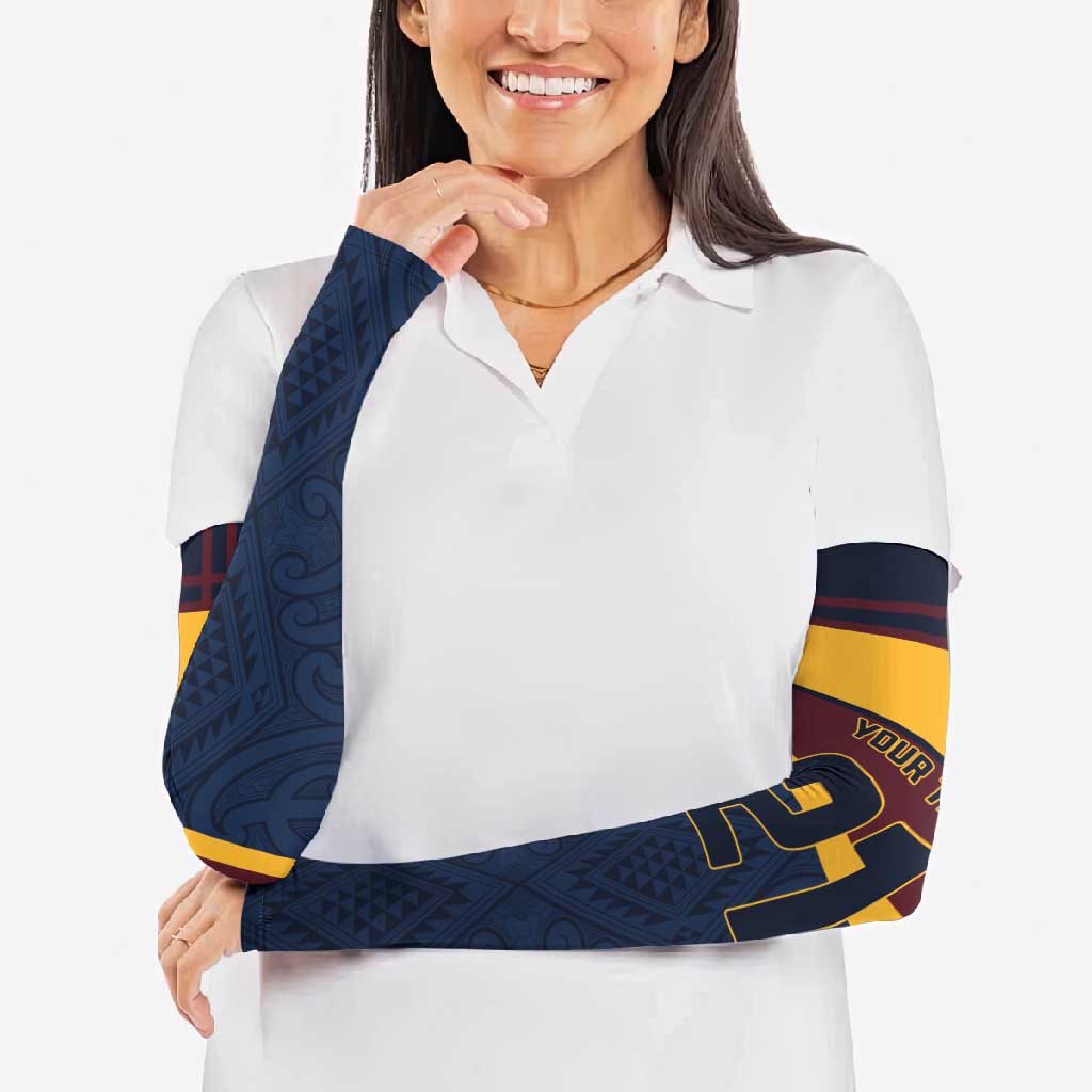 New Zealand Rugby Pacific Custom Arm Sleeves Kahupeka Retro 2025 Taniko Motif - Aussie Hoodie