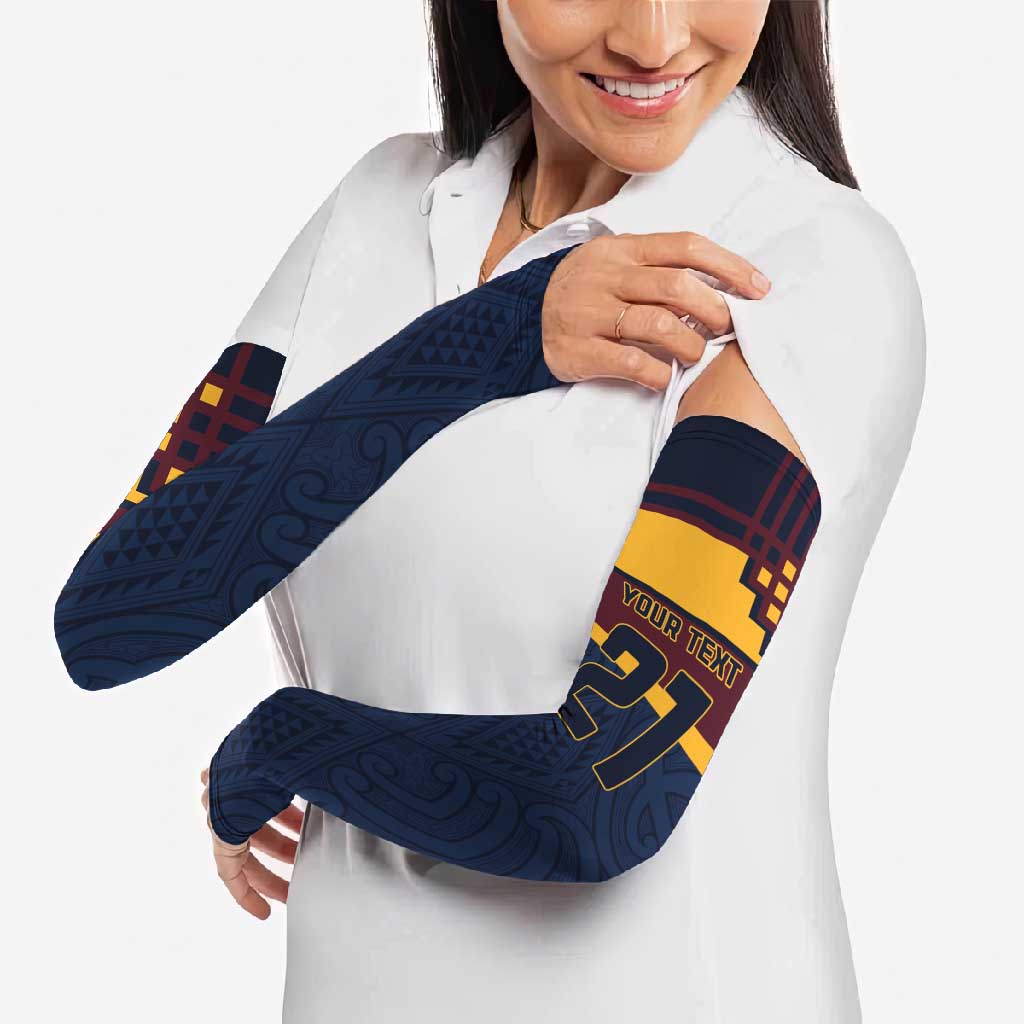 New Zealand Rugby Pacific Custom Arm Sleeves Kahupeka Retro 2025 Taniko Motif - Aussie Hoodie