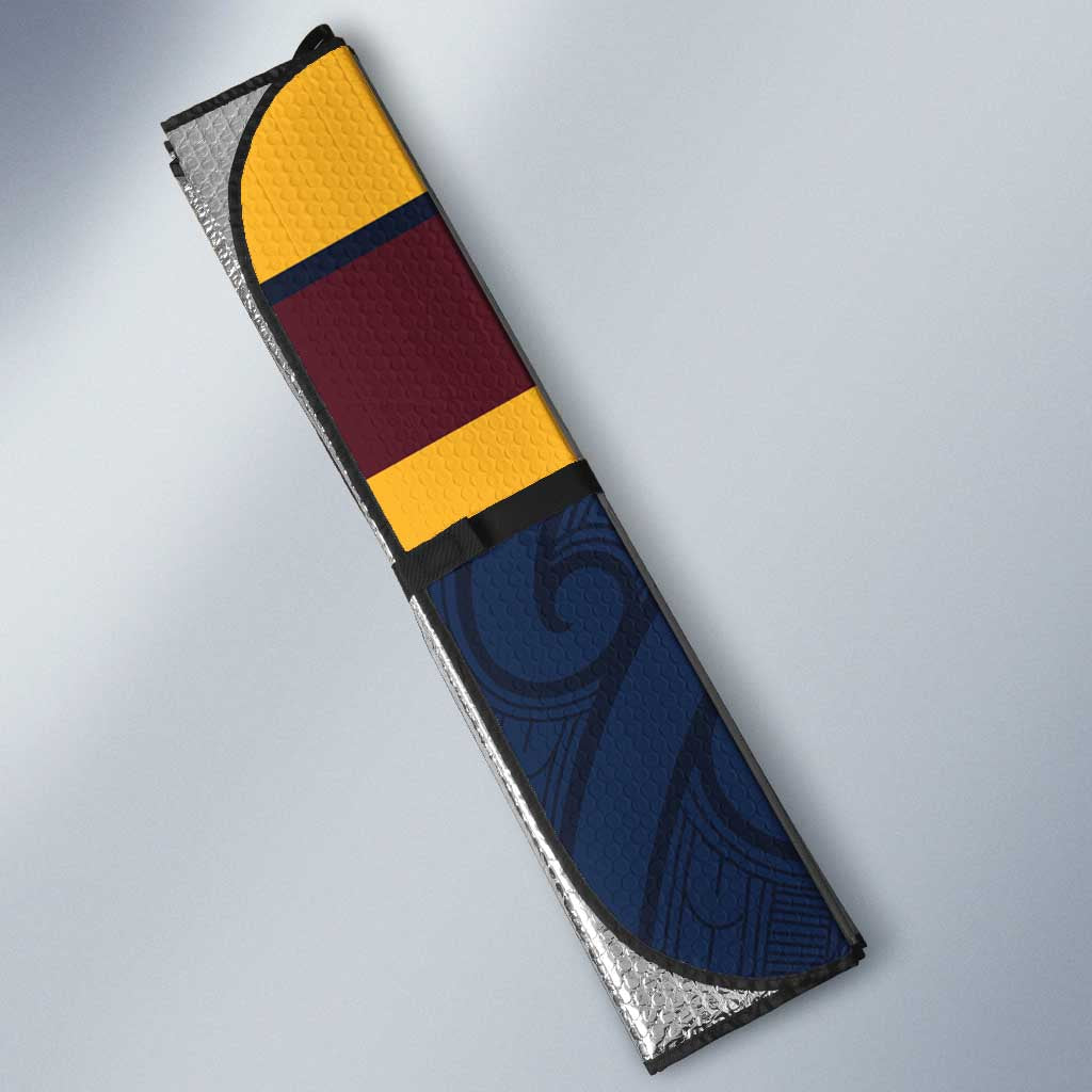 New Zealand Rugby Pacific Custom Auto Sun Shade Kahupeka Retro 2025 Taniko Motif - Aussie Hoodie