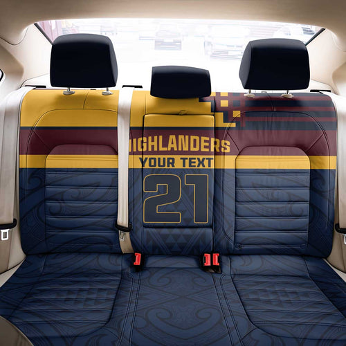 New Zealand Rugby Pacific Custom Back Car Seat Cover Kahupeka Retro 2025 Taniko Motif