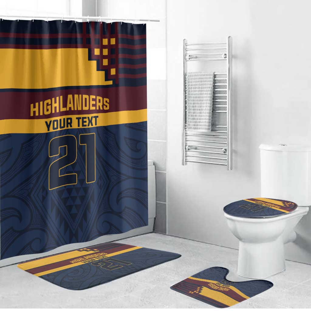 New Zealand Rugby Pacific Custom Bathroom Set Kahupeka Retro 2025 Taniko Motif - Aussie Hoodie