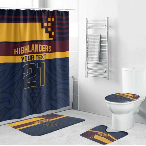 New Zealand Rugby Pacific Custom Bathroom Set Kahupeka Retro 2025 Taniko Motif - Aussie Hoodie