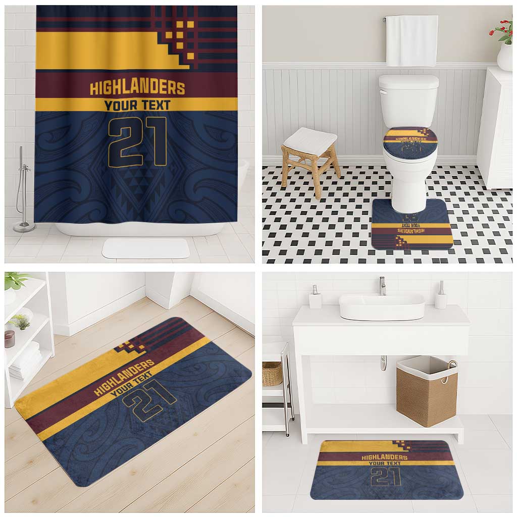 New Zealand Rugby Pacific Custom Bathroom Set Kahupeka Retro 2025 Taniko Motif - Aussie Hoodie