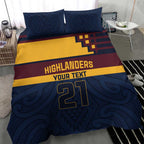 New Zealand Rugby Pacific Custom Bedding Set Kahupeka Retro 2025 Taniko Motif