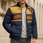 New Zealand Rugby Pacific Custom Bomber Puffer Jacket Kahupeka Retro 2025 Taniko Motif - Aussie Hoodie