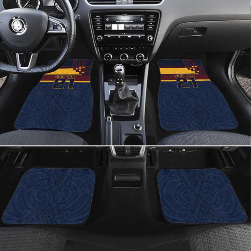 New Zealand Rugby Pacific Custom Car Mats Kahupeka Retro 2025 Taniko Motif