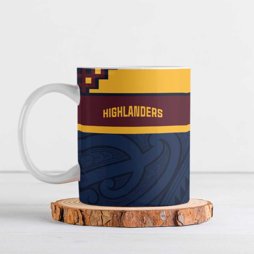 New Zealand Rugby Pacific Custom Ceramic Mug Kahupeka Retro 2025 Taniko Motif - Aussie Hoodie