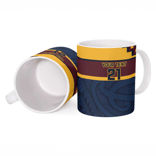 New Zealand Rugby Pacific Custom Ceramic Mug Kahupeka Retro 2025 Taniko Motif - Aussie Hoodie