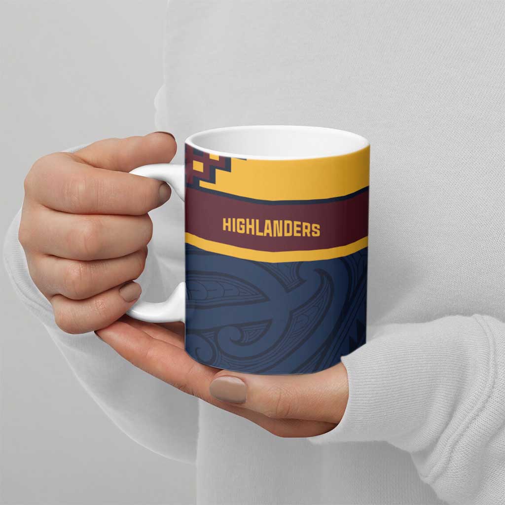 New Zealand Rugby Pacific Custom Ceramic Mug Kahupeka Retro 2025 Taniko Motif - Aussie Hoodie