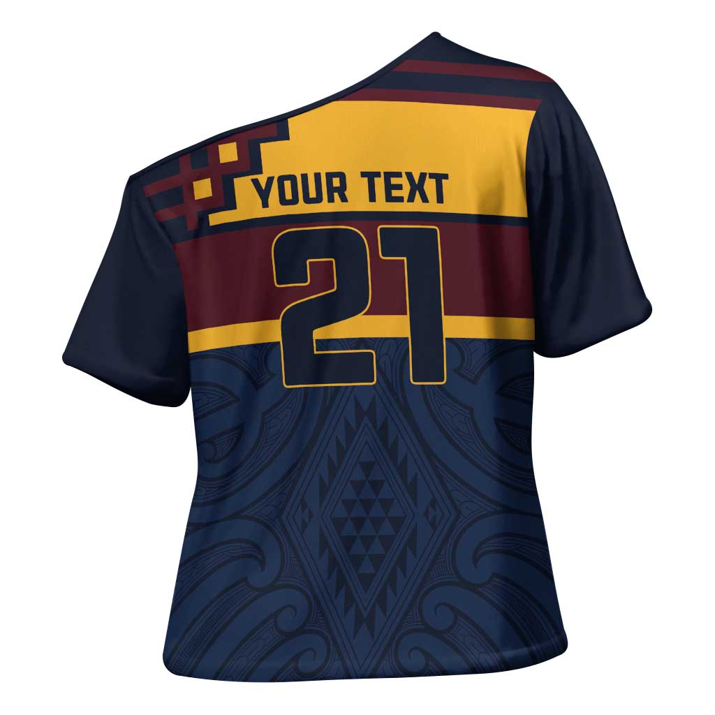 New Zealand Rugby Pacific Custom Cross Shoulder Shirt Kahupeka Retro 2025 Taniko Motif - Aussie Hoodie