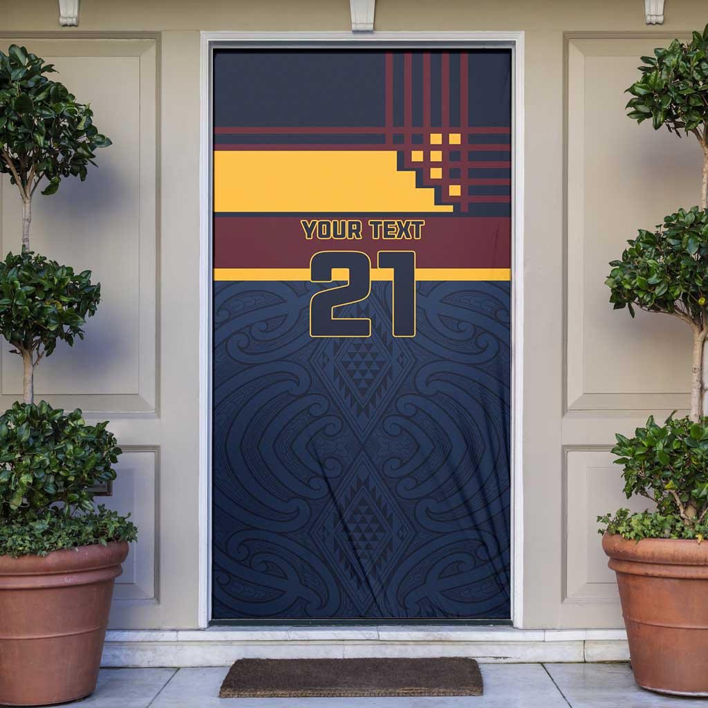 New Zealand Rugby Pacific Custom Door Cover Kahupeka Retro 2025 Taniko Motif - Aussie Hoodie