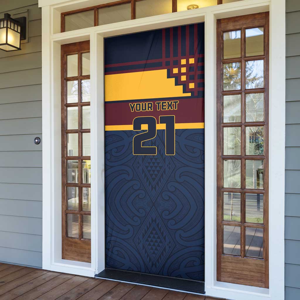 New Zealand Rugby Pacific Custom Door Cover Kahupeka Retro 2025 Taniko Motif - Aussie Hoodie