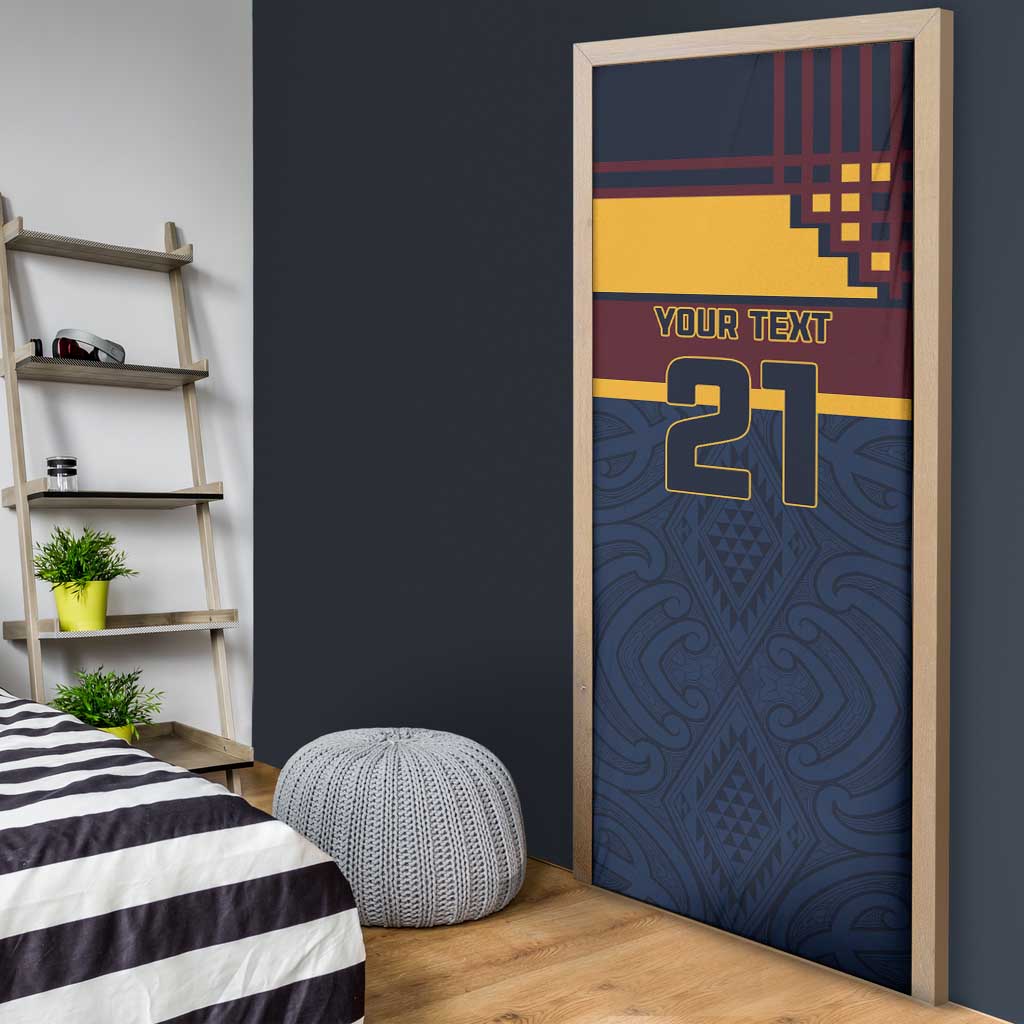 New Zealand Rugby Pacific Custom Door Cover Kahupeka Retro 2025 Taniko Motif - Aussie Hoodie