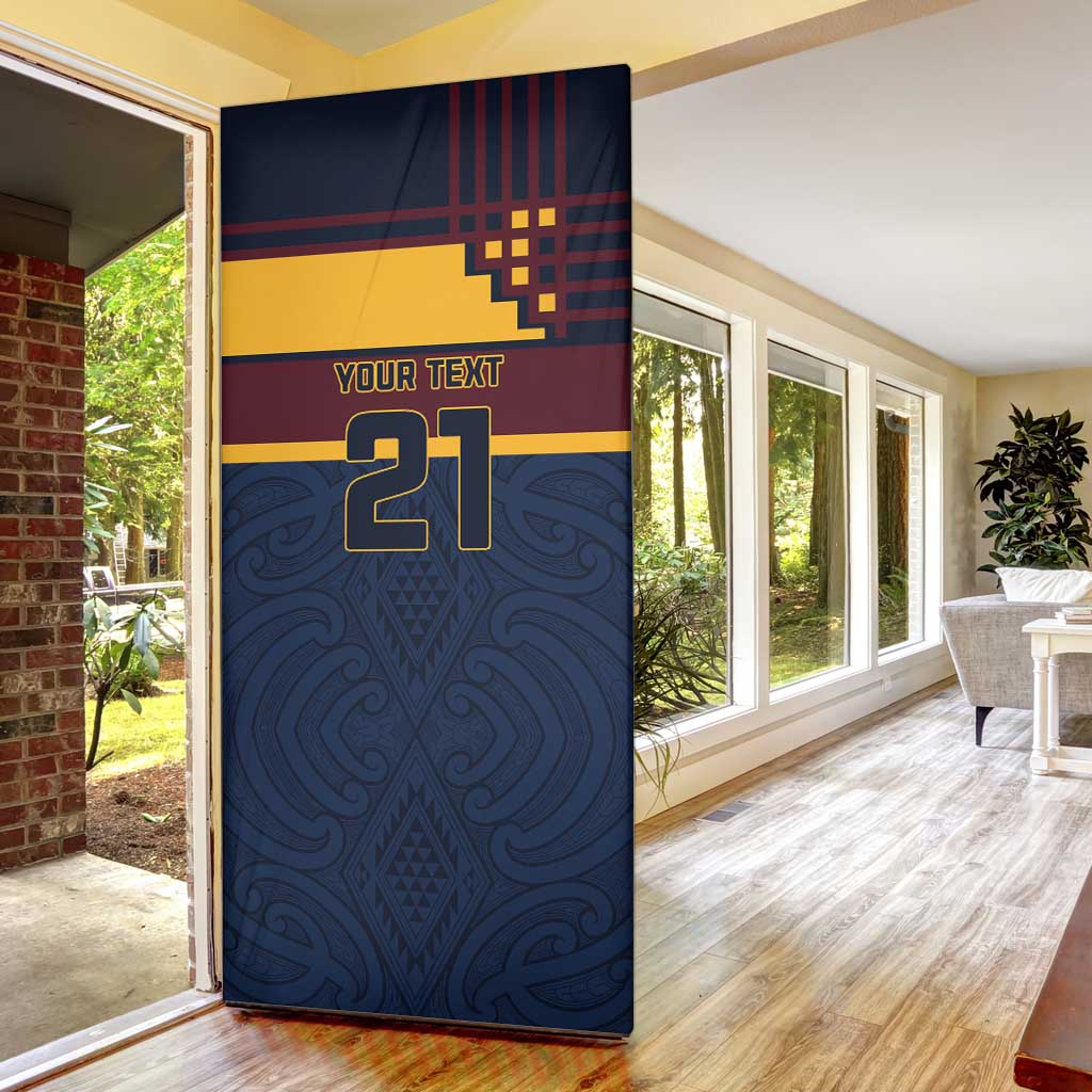 New Zealand Rugby Pacific Custom Door Cover Kahupeka Retro 2025 Taniko Motif - Aussie Hoodie