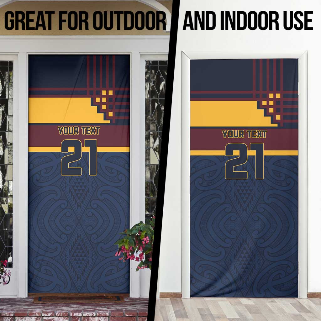 New Zealand Rugby Pacific Custom Door Cover Kahupeka Retro 2025 Taniko Motif - Aussie Hoodie