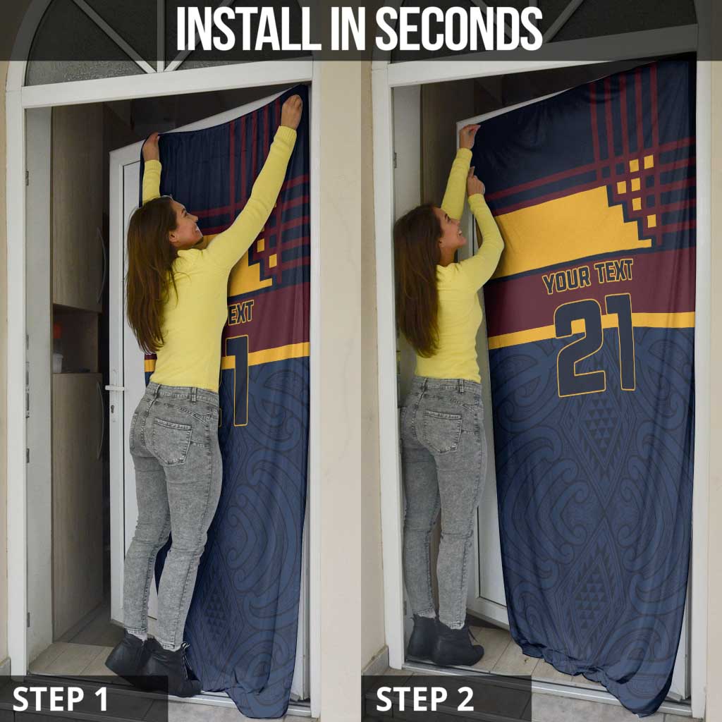 New Zealand Rugby Pacific Custom Door Cover Kahupeka Retro 2025 Taniko Motif - Aussie Hoodie