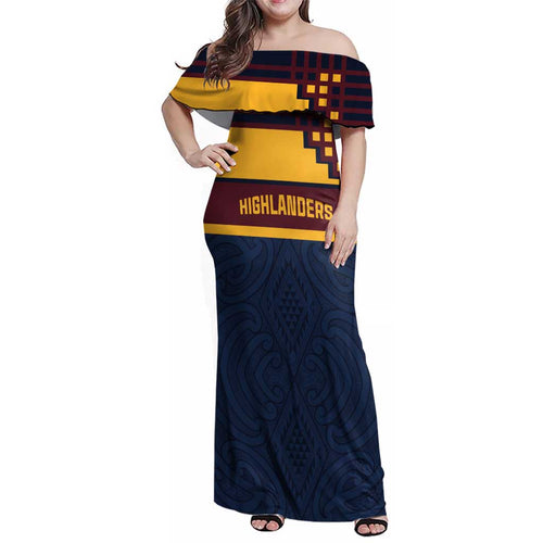 New Zealand Rugby Pacific Custom Family Matching Off Shoulder Maxi Dress and Hawaiian Shirt Kahupeka Retro 2025 Taniko Motif