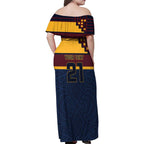 New Zealand Rugby Pacific Custom Family Matching Off Shoulder Maxi Dress and Hawaiian Shirt Kahupeka Retro 2025 Taniko Motif